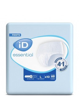 Подгузники-трусы для взрослых iD Essential Extra plus, размер L (100-140 см), 10 шт